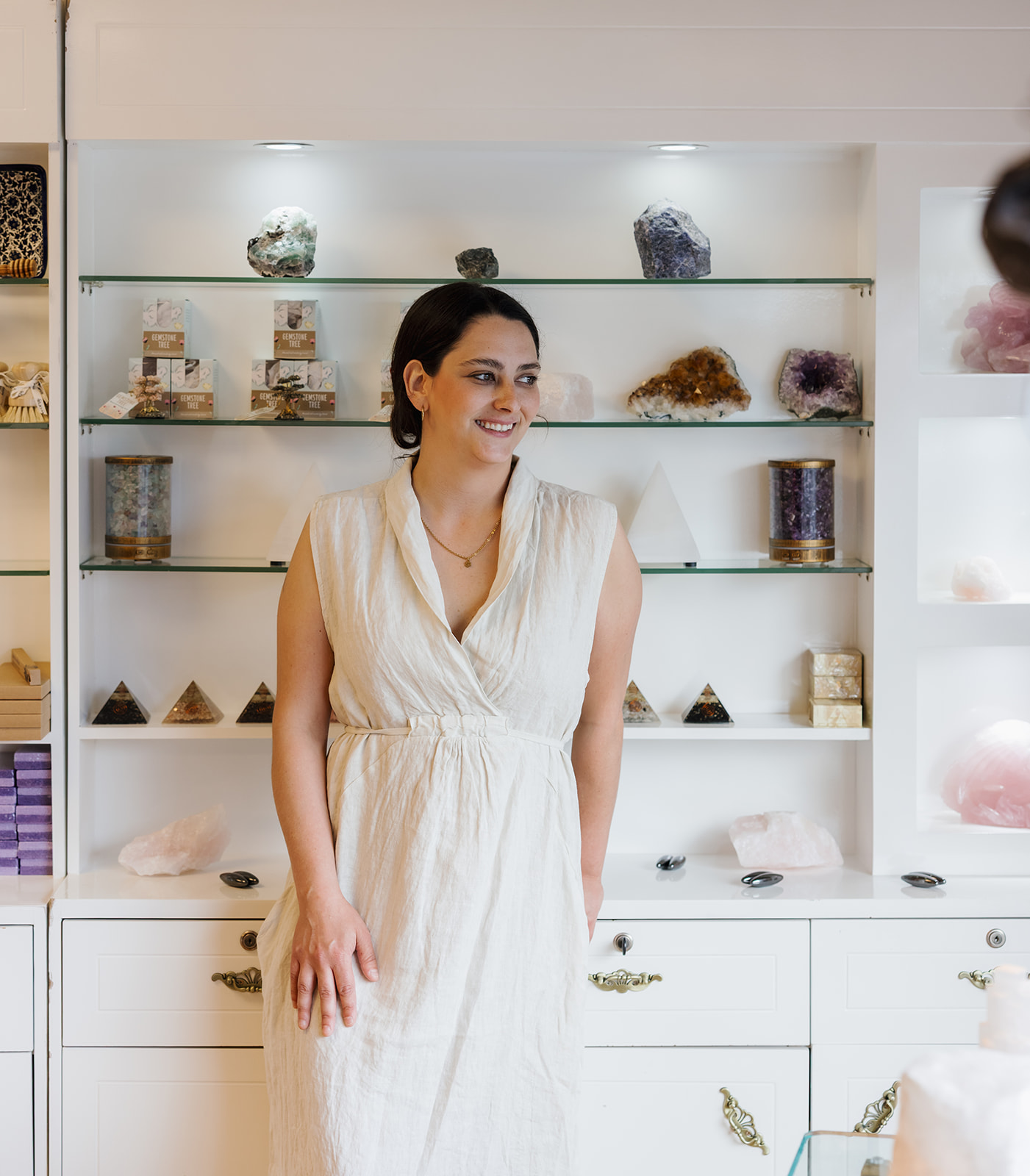 Folded linen pieces from Lakeside Edit